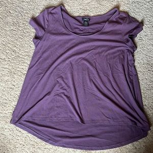 Medium purple short sleeve top